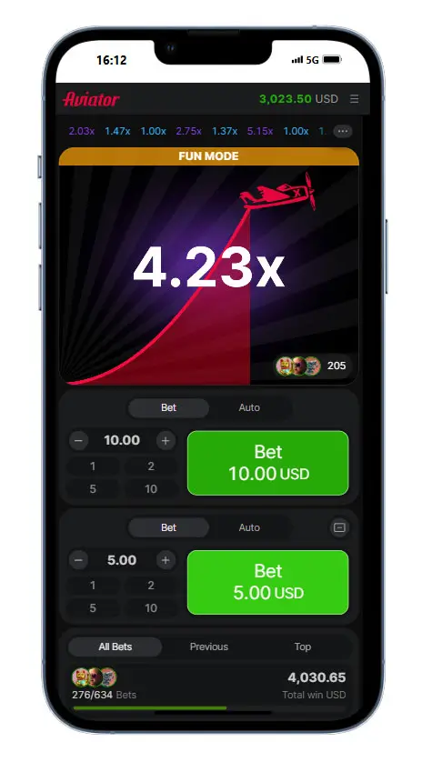 Aviator у демо-режимі з активними ставками